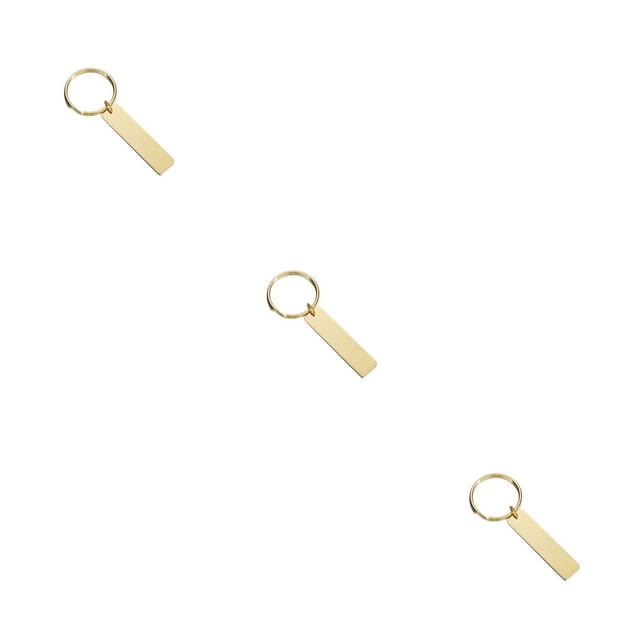 Yuarrent Llavero en blanco de acero inoxidable, llavero rectangular portátil, ropa, bolso, llavero, regalos DIY, accesorio decorativo Type1 NO1