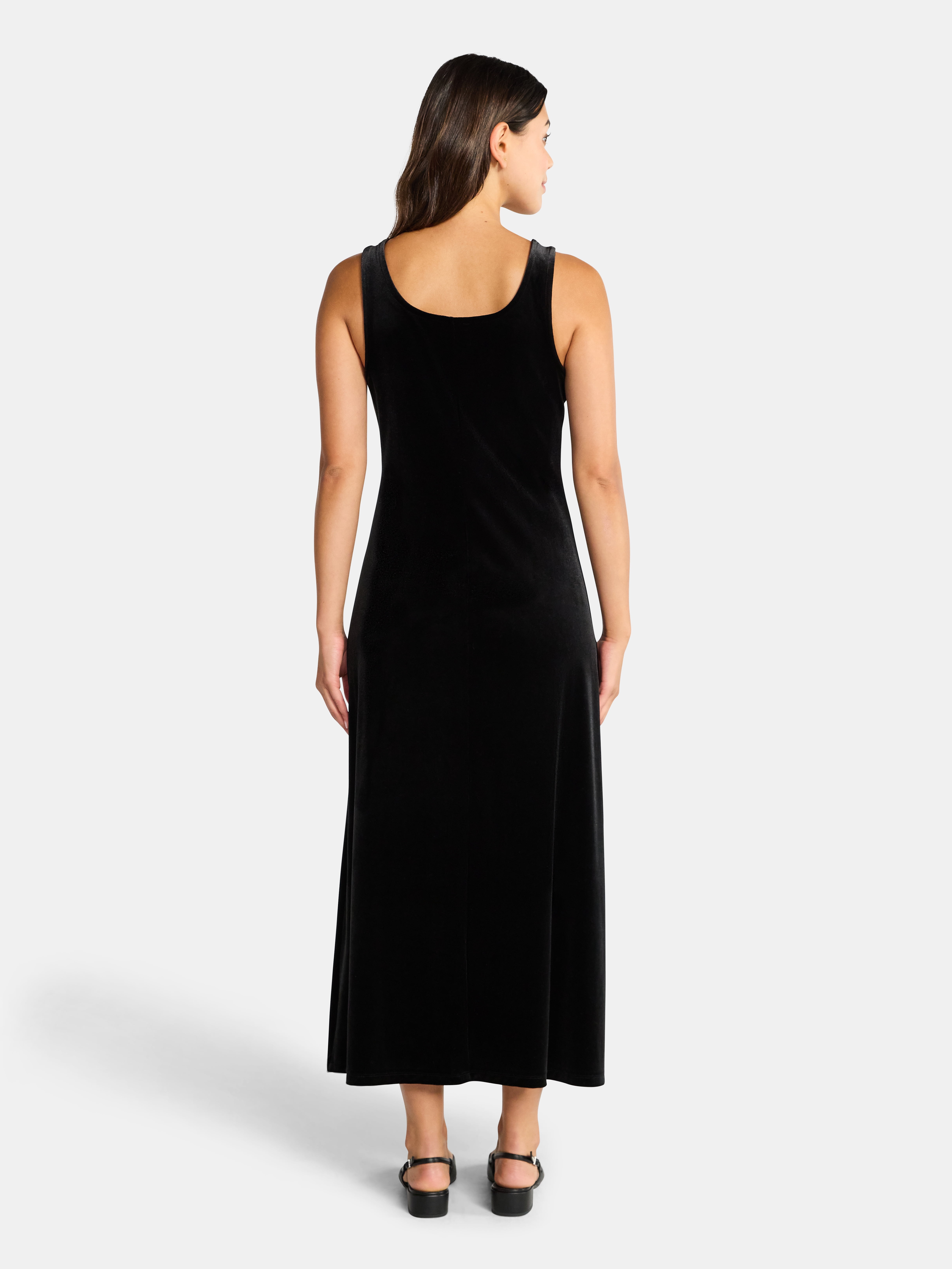 Time and Tru Women's Velvet Tank Maxi Dress, Sizes XS-XXXL