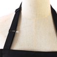 thumbnail image 4 of HZKAICUN 2 Pieces Cotton Linen Waterproof Bib Kitchen Apron with Pockets - Long Ties Adjustable Neck Strap - Unisex BBQ Cooking Drawing Crafting Aprons for Women Chef (black, 2), 4 of 8
