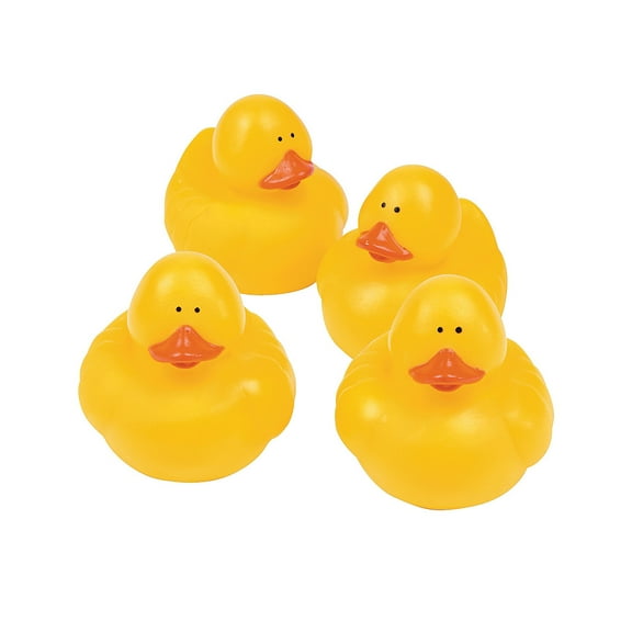 Yellow Rubber Duckies - Party Favors - 12 Pieces