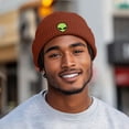 thumbnail image 3 of Dalix Alien Fisherman Beanie Hat Winter Knit Cuffed Watch Cap Mens in Rust, 3 of 5
