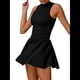 thumbnail image 3 of Vestido de Golf y Tenis para Mujer con Sujetador Incorporado, Pantalones Cortos con Cremallera, Corte Entallado, Falda Deportiva con Bolsillos Negro S, 3 of 10