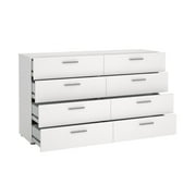 Tvilum Loft 8 Drawer Double Dresser for Adults, White