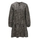 thumbnail image 4 of Vestido de manga larga con cuello en V y estampado de leopardo con botones sueltos informales para mujer Fridja  yut5772, 4 of 8