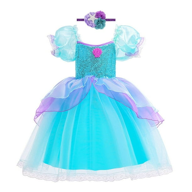Vestido de sirena pequeña para niños y niñas, disfraz de princesa para Halloween, Cosplay, ropa de cumpleaños para niños, fiesta de carnaval, regalo, disfraz 2023 Fivean unisex