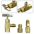 thumbnail image 1 of Lefu 3PC Auto-Scellage R1234yf A/C Peut Robinet 1/2" ACME LH 1/4" SAE Mâle R12 R134a, 1 of 9