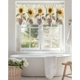 thumbnail image 4 of Curtain Valance for Windows,Idyllic Sunflower on Vintage Letter Kitchen Valances Rod Pocket Short Curtains,Farmhouse Plant Window Treatment Panel for Bedroom Bathroom 42x12in, 4 of 9