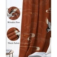 thumbnail image 3 of Japanese Style Kitchen Curtains Vintage Art Cranes Ocean Wave Red Cafe Short Curtains for Bathroom Blackout Window Curtain Grommet Small Window Treatment Drapes for Bedroom Living Room 27.5"x39"x2, 3 of 9
