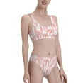 thumbnail image 4 of High Waisted Bikini Sets For Women, Cute Rabbit Carrot Pink Swimsuits Tummy Control, Two Pieces Bathing Suit, 4 of 8