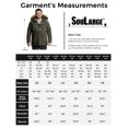 thumbnail image 5 of Soularge Men's Big and Tall Puffer Coat Winter Jacket Windproof Warm Parka with Removable Hood Army Green 7X, 5 of 12