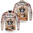 thumbnail image 3 of Happy Thanksgiving Border Collie Welcome Thankful Fall Autumn Pumpkin All Over Print 3D Baseball Jacket Borders Dog Lovers Gifts Idea Bomber Jacket Softball - 02021, 3 of 6