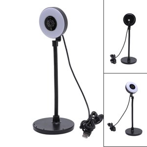 Webcam avec lumière de remplissage, Webcam sans lumière 5MP Construit en micro pour Streaming