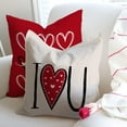 thumbnail image 4 of Valentines Day Pillow Covers 16x16 Set of 4 Love Heart Valentines Day Throw Pillows Decorative Cushion Cases Valentine Decorations, 4 of 6