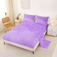 thumbnail image 2 of Feelyou Spooky Spider Web King Sheets, Cute Lavender Halloween Spider Bedding, 4pcs, 1 Flat Sheet, 1 Fitted Sheet and 2 Pillowcases, 2 of 5