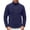 Dark Blue, variant on Men's Plus Size Full Zip Fleece Jacket Stand Collar Raglan Sleeve Lightweight Outer Coat Casual Mid-Layer Outerwear