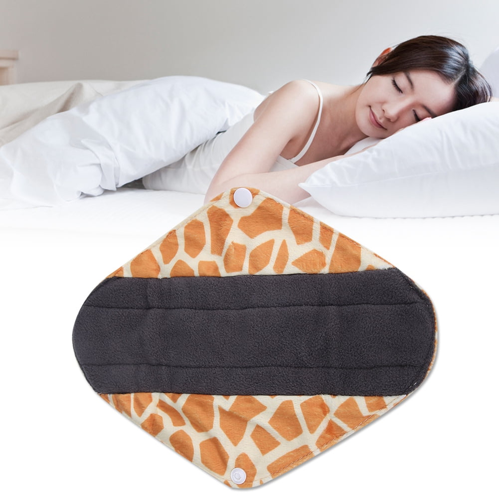 6 pi/èces serviette hygi/énique coussin menstruel lavable au charbon de bambou femmes soins serviettes hygi/éniques r/éutilisables absorbantes
