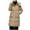 Khaki, variant on ZRGHAOYLQ Winter Down Coats for Women Plus Size Quilted Fleece Down Thicken Coat Warm Parka Jackets with Hooded Full Zip Outer Jacket Solid Color Down Jackets Outerwear Drawstring Waist Jackets