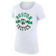 thumbnail image 2 of Women's G-III 4Her by Carl Banks White Boston Celtics Super-Slim Fit Lightweight Large City Logo T-Shirt, 2 of 3