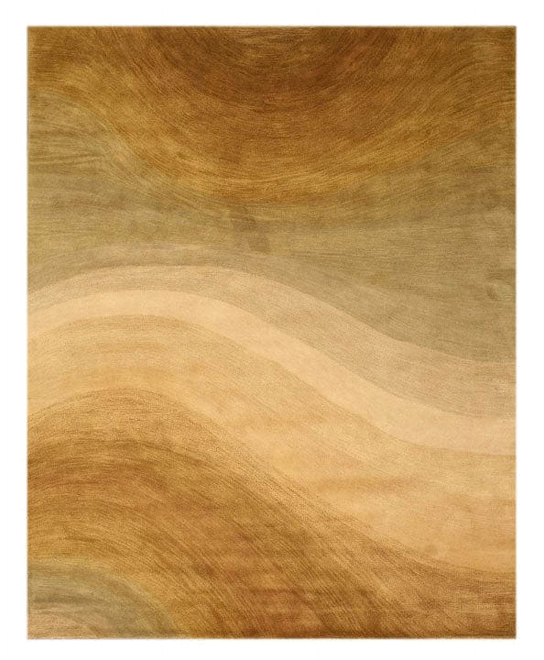 Hand-tufted Wool Gold Contemporary Abstract Morono Rug