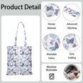 thumbnail image 5 of Watercolor Butterfly Floral Canvas Tote Bag – Romantic Nature-Inspired Reusable Cotton Shopping Bag with Artistic Fantasy Garden & Starry Sky Design for Women, Teens, Aesthetic Gift Lovers, 5 of 7