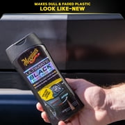 Meguiar’s Ultimate Black Plastic Restorer, White, Liquid – Restores Car Shine, 12 Oz