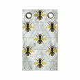 thumbnail image 1 of Queen Bee Hanging Pocket Organizer, Silhouettes Placed on Hexagons Background, Printed Polyester Storage Bag with Pockets, 9" x 27", White Mustard, 1 of 2