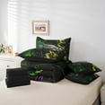 thumbnail image 3 of Erosebridal Teens Sports Bedding Sets Twin Size, Racing Car Comforter Sets with Sheets, Green Yellow Reversible Bed Set, Super Cozy Room Decorative, 7-Piece, 3 of 4