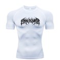 thumbnail image 3 of Sudadera de compresión de manga corta para hombre, camiseta de Fitness para correr, Top de secado rápido para gimnasio, entrenamiento, culturismo, S-3XL, 3 of 5
