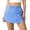 Light Blue, variant on Womens Cotton Linen Skorts Elastic Waist Mini Skirt with Shorts Lightweight Summer Beach Short A-Line Skirts(Black,XXL)