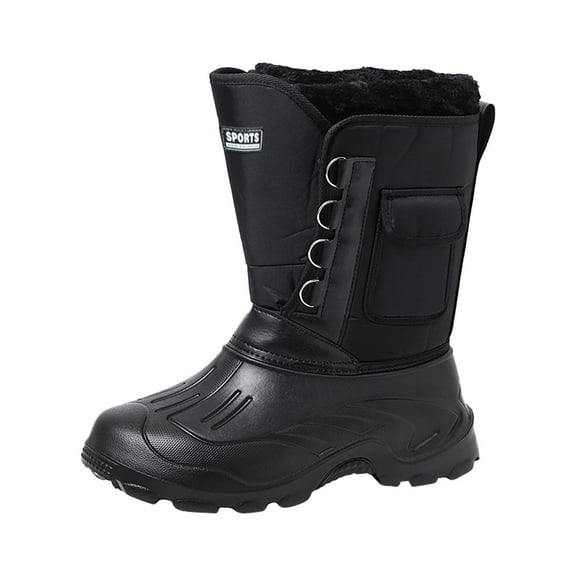New Fshion Plus Size Snow Boots for Women Winter Warm Snow Warmest Plush Outdoor Non-slip Casual Shoes Men Mid-Calf
