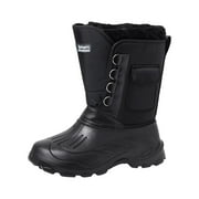 jovati Mens Winter Snow Boots Waterproof Warmest Plus Plush Outdoor Non-slip Casual Shoes Men Mid-Calf Boots