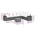 thumbnail image 4 of vidaXL Garden Sofa Set Grey PE rattan 8 Piece Set Modular, 4 of 5