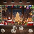 thumbnail image 3 of Merry Christmas Theme Background Banner Christmas Party Decoration Xmas Santa Claus Backdrop Supplies Photo Shoot Props, 3 of 9