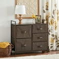 thumbnail image 2 of mDesign Storage Dresser Furniture, 5 Removable Fabric Drawers - Espresso Brown, 2 of 8