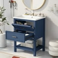 thumbnail image 2 of Dasun 24'' Bathroom Vanity with Top Sink, Modern Bathroom Storage Cabinet with 2 Drawers, Single Sink Bathroom Vanity, Blue, 2 of 5