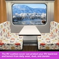 thumbnail image 4 of Rosnek Floral RV Dinette Cushion Covers, Replacement Elastic Camper Cushion Slipcovers Stretchable Furniture Protector for RV Camper Car Bench (1 Backrest Cover & 1 Bench Cover), 4 of 7