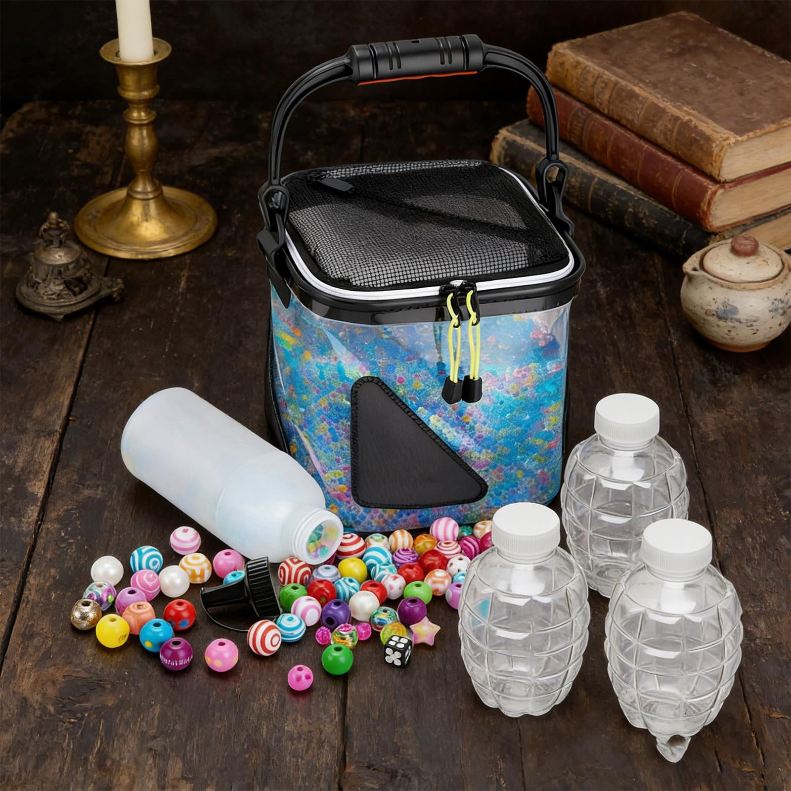 GUOOL Small Bead Organizers Foldable Bead Storage Containers Craft Storage Box with Refillable Bottles Multipurpose Jewelry Making Organizer Made of PP Suit