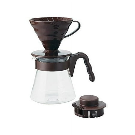 Hario V60 Coffee Dripper and Pot Set (Brown)