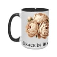 thumbnail image 4 of 15oz 'Peace In Bloom' Peony Ceramic Mug - A Serene Floral Sipper, 4 of 8