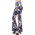 thumbnail image 3 of MixMatchy Women's Stylish Elastic Band High Waist Floral Print Comfy Flare Leggings, 3 of 5