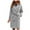 Grey #804, variant on Bovemsi Trench Coats Women Peacoat Coat Casual Mid Long Overcoat Lapel Open Front Cardigan Outwear Woolen Fleece Winter With Belt Fall Winter Clothes L