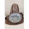 thumbnail image 4 of Tony Lama Ladies Bark Pierced Filigree Trophy Belt C50029, 4 of 7