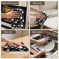 thumbnail image 6 of Spooky Halloween Kitchen Towel Set of 2, Decorative 18x26 Dish Towels with Ghosts, Pumpkins & Bats, Soft Absorbent Tea Towels for Kitchen, Hand Towels for Bar or Holiday Home Decor, 6 of 9
