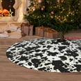 thumbnail image 6 of Lsque Cow Skin 1 Print Christmas Tree Skirt, Tree Skirt with Ties or Velcro, Perfect for Holiday Decorations, Halloween, and New Year-30", 6 of 7