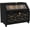 Solid Black, variant on Double Layer Bread Box With Golden Trim for Countertop, Wooden Bread Container for Kitchen Counter, Corner Bread Storage (Black1)