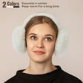 thumbnail image 7 of Loritta 2 Packs Women Ear Muffs Soft Cute Foldable Ear Warmers for Women Gift Black and White, 7 of 7