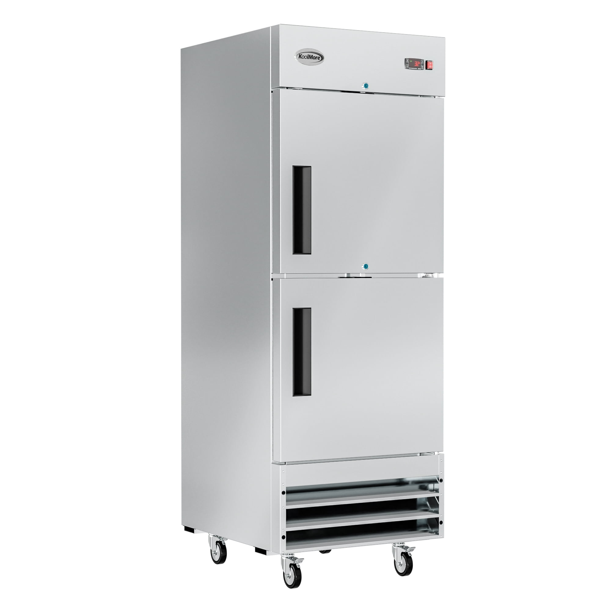 28 in. Commercial Stainless Steel Solid Half Door Reach-In Refrigerator, 23 cu. ft.