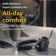 Jabra Evolve2 65 Headset - Stereo - Wireless - Bluetooth - 98.4 ft - 20 Hz - 20 kHz - Over-the-head - Binaural - Circumaural - Noise Cancelling, MEMS Technology Microphone - Black