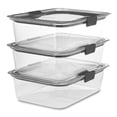 thumbnail image 2 of Brilliance Food Storage Container Large 9.6 Cup Clear 3 Pack, 2 of 6