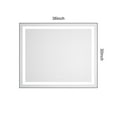thumbnail image 6 of Bathroom Mirrors 36 x 30 Inch LED Bathroom Mirror with Front and Backlight, Wall Mounted Vanity Mirror with Aluminum Frame, Anti-Fog, Memory, 3 Colors, Stepless Dimmable,Wall Mounted Bathroom Mirrors, 6 of 6